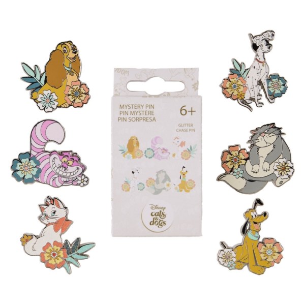 Pin floral de caja Misterio de perros y gatos - DISNEY LOUNGEFLY