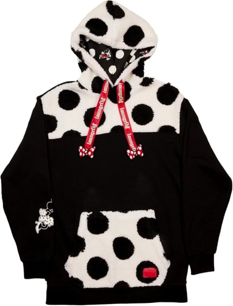Sudadera con capucha de sherpa Minnie Rocks the Dots - DISNEY LOUNGEFLY