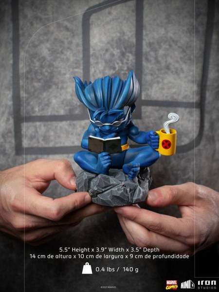 Figura de PVC de lujo de Marvel Comics Mini Co. Bestia (X-Men) de 14 cm