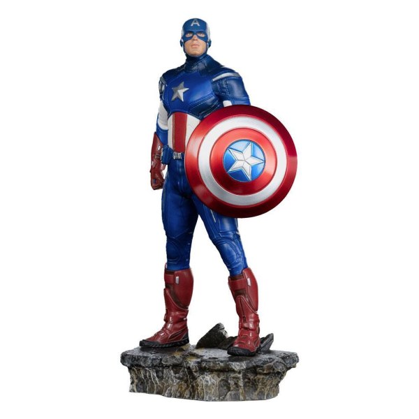 Estatuilla de La Saga del 10 1 Capitán América Batalla de NY 23 cm