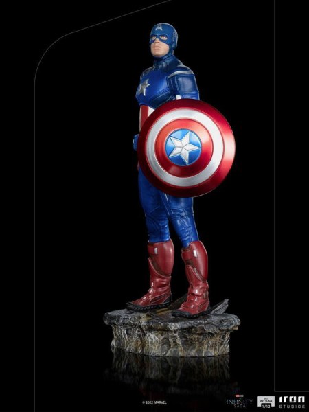 Estatuilla de La Saga del 10 1 Capitán América Batalla de NY 23 cm