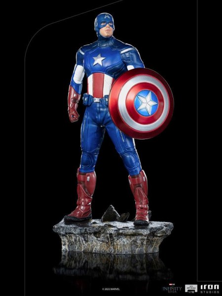 Estatuilla de La Saga del 10 1 Capitán América Batalla de NY 23 cm