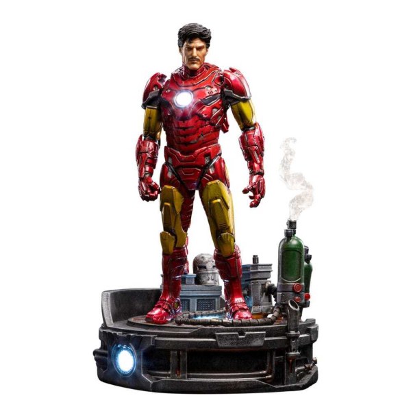 Estatuilla Marvel 1 Deluxe Art Scale Iron Man Unleashed 23 cm - 10 dañado