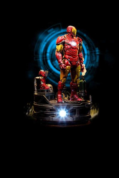 Estatuilla Marvel 1 Deluxe Art Scale Iron Man Unleashed 23 cm - 10 dañado