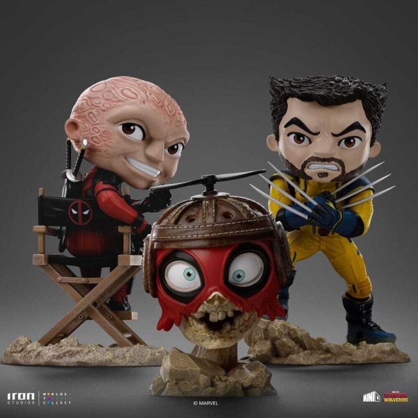Figura de Deadpool y Wolverine Mini Co. PVC Deadpool y Wolverine set Unmasked 14 cm