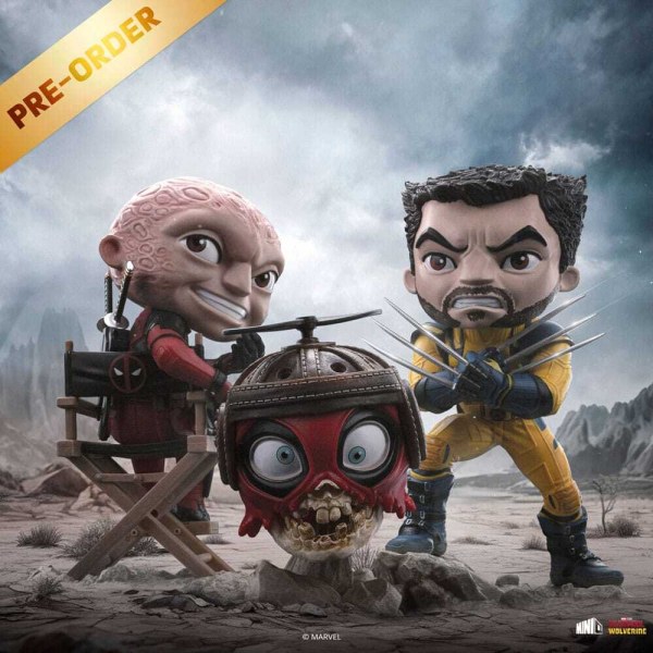 Figura de Deadpool y Wolverine Mini Co. PVC Deadpool y Wolverine set Unmasked 14 cm