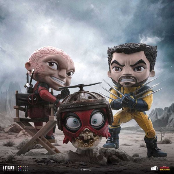 Figura de Deadpool y Wolverine Mini Co. PVC Deadpool y Wolverine set Unmasked 14 cm