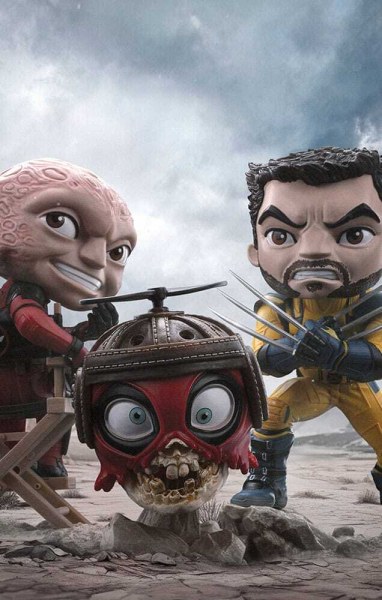 Figura de Deadpool y Wolverine Mini Co. PVC Deadpool y Wolverine set Unmasked 14 cm