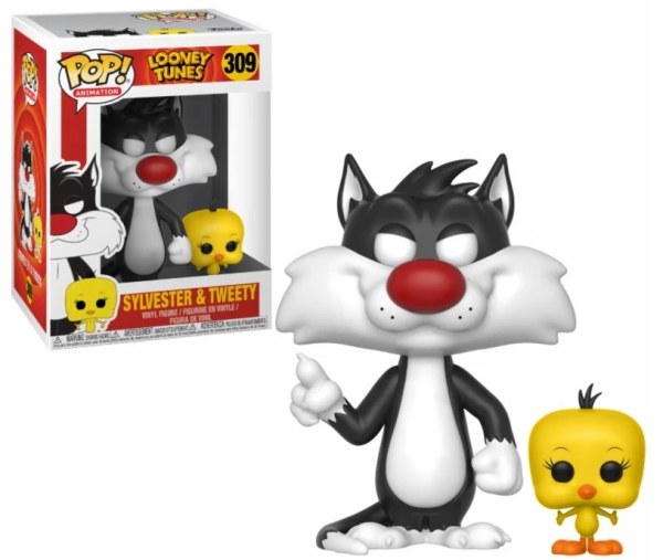 Looney Tunes POP! 309 Vinilo de Televisión Silvestre y Piolín 9 cm