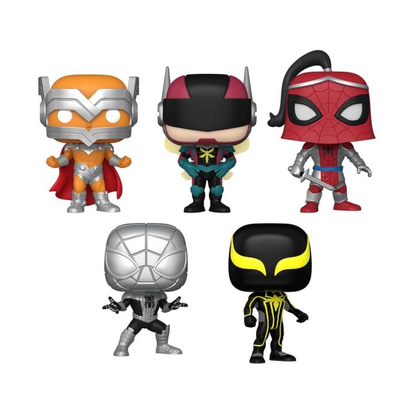 Pack de 5 figuras POP de Marvel . Vinilo Edición Especial del Año de la Araña, 9 cm.