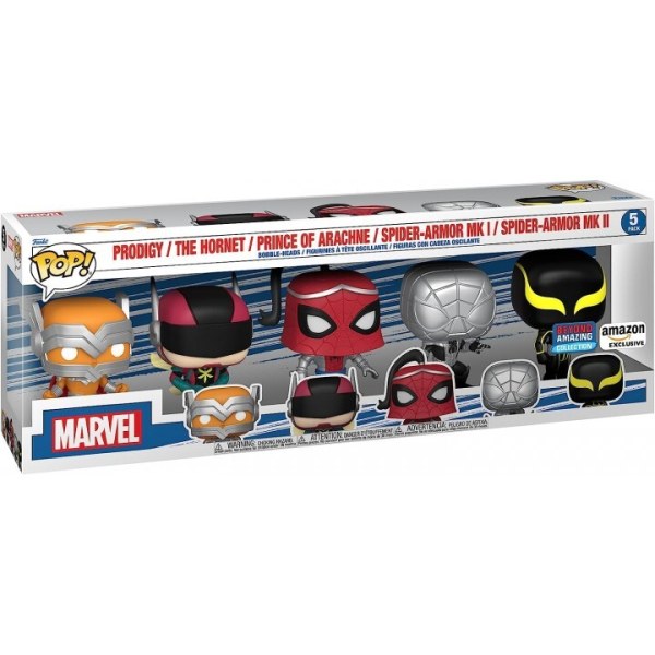 Pack de 5 figuras POP de Marvel . Vinilo Edición Especial del Año de la Araña, 9 cm.