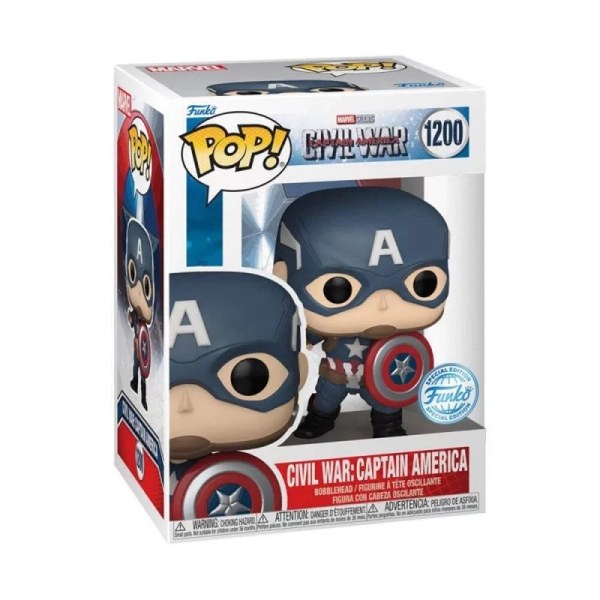 Figura de vinilo Marvel POP! 1200 Animation Capitán América Exclusiva 9 cm