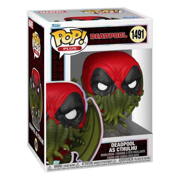 Figura de vinilo Marvel POP! 1491 Plus Deadpool como Cthulhu 9 cm