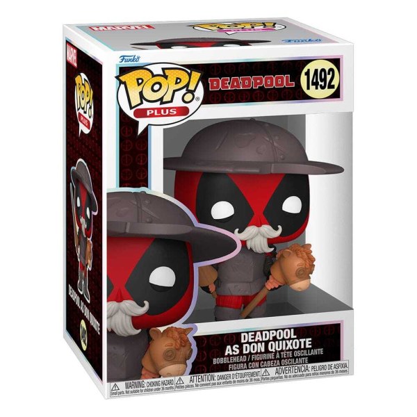 Figura de vinilo Marvel POP! 1492 Plus Deadpool como Don Quijote 9 cm