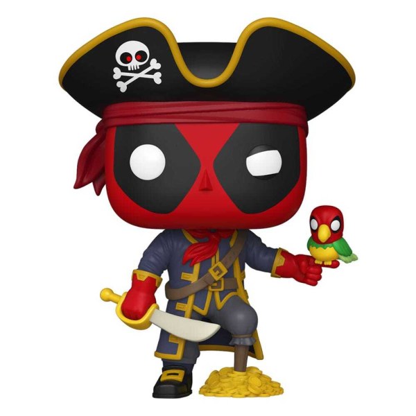 Figura de vinilo Marvel POP! 1493 Plus Deadpool como Long John Silver 9 cm