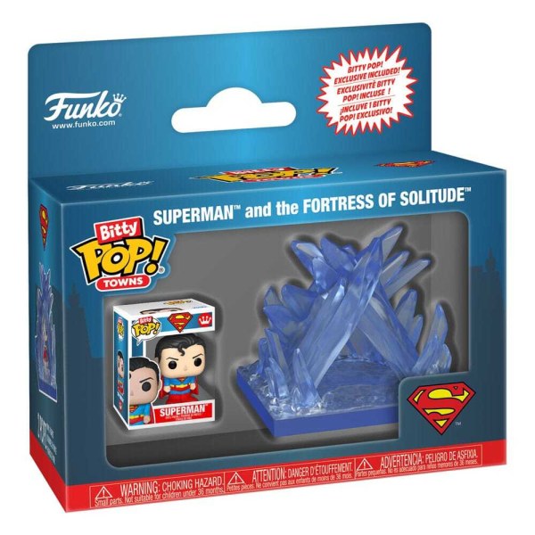 Figura de vinilo de DC Comics Bitty POP! Towns: Superman y la Fortaleza de la Soledad