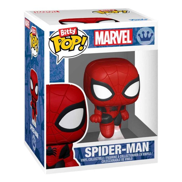 Pack de 4 figuras Bitty POP de Hombre Araña . Vinilo Serie 1 de 2 cm.