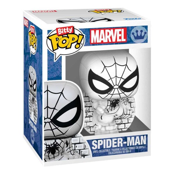 Pack de 4 figuras Bitty POP de Hombre Araña . Vinilo Serie 1 de 2 cm.