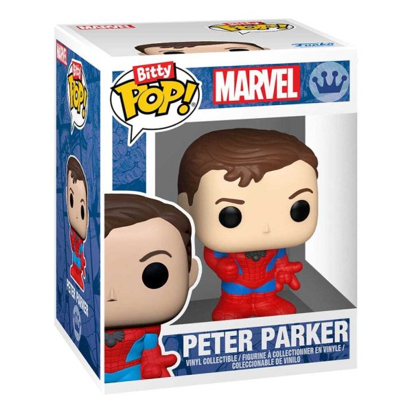 Pack de 4 figuras Bitty POP de Hombre Araña . Vinilo Serie 1 de 2 cm.
