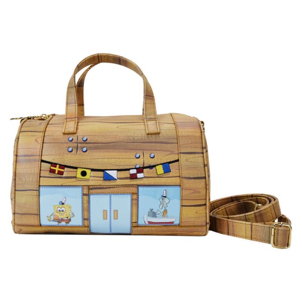bolsos de hombro Krusty Krab del 25.º aniversario de Bob Esponja de Loungefly