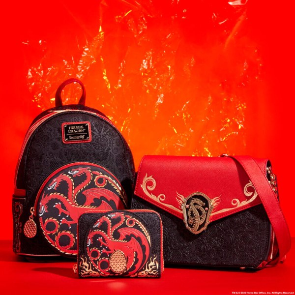 mochilas Loungefly Juego de Tronos Casa del Dragón Targaryen 26 cm