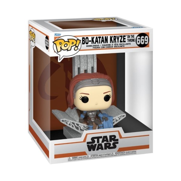 Pop! 669 Deluxe de Star Wars Mandalorian, Trono de Bo Katan (temporada 9)