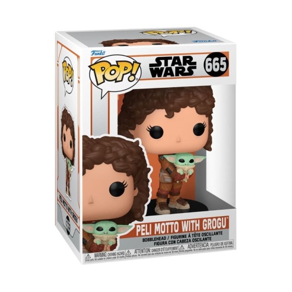 Figura de acción de Star Wars Mandalorian Pop! 665 S9 Peli Motto Grogu