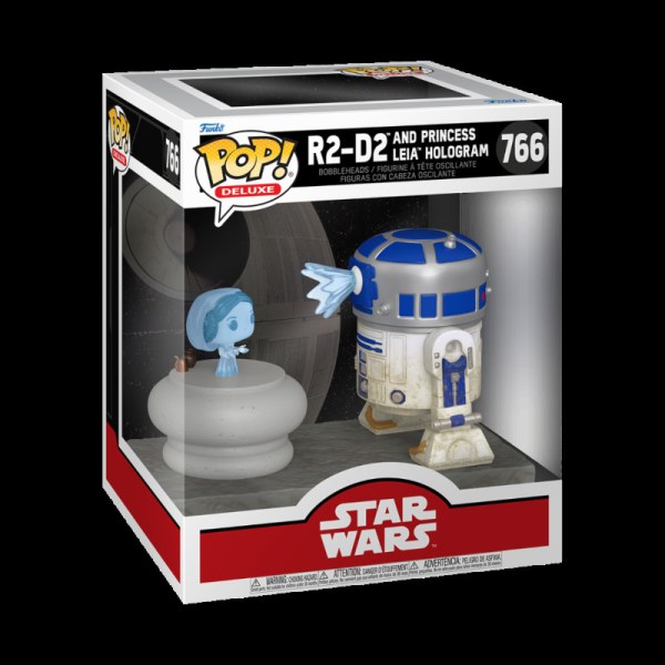 Figura Pop! 766 S9 Deluxe de R2-D2 y Leia de Star Wars