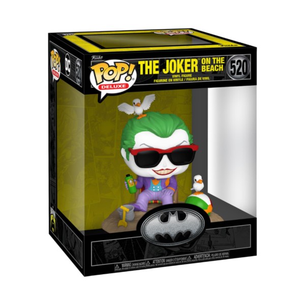 Figura de acción de Dc Pop! 520 Deluxe Batman 85.º aniversario: La playa del Joker