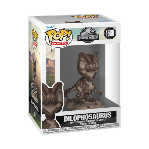 Dilofosaurio fósil de Jurassic Park Pop! de 1860