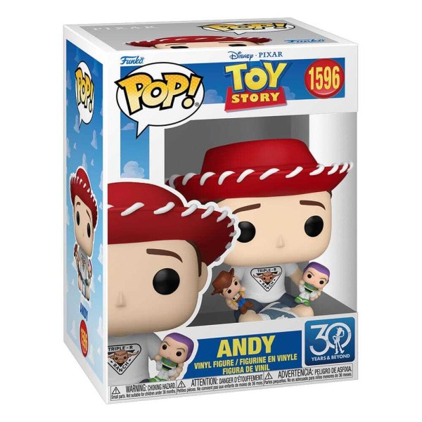 figuras de vinilo Toy Story POP! 1596 Disney Andy (30º Aniversario) 9 cm