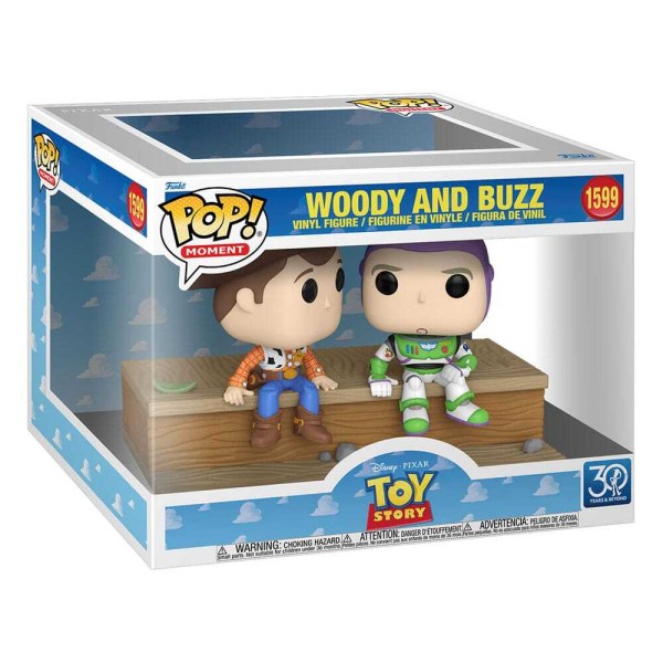 Toy Story POP Moment 1599 figuras de vinilo Woody y Buzz (30 Aniversario) 9 cm