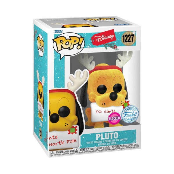 FUNKO POP! 1227 Holiday Pluto (Flocked) Edición Especial - Disney