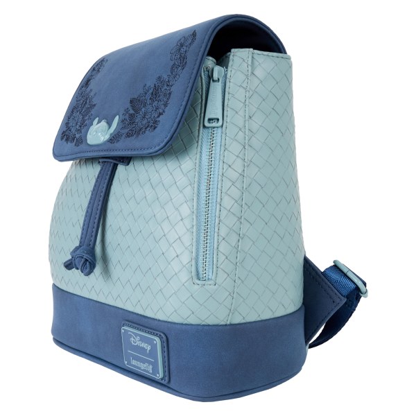 Mini Mochila con cordón y bordado floral Stitch - DISNEY LOUNGEFLY