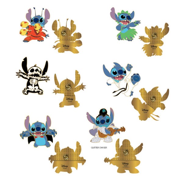 Pin de esmalte de caja Misterio de Stitch de Disney Loungefly