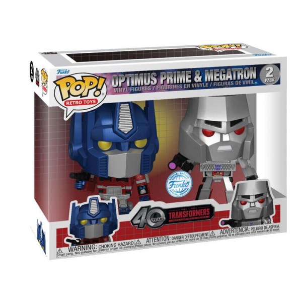 Juguetes retro Transformers Pop Pack de 2 Optimus - Megatron Metálico