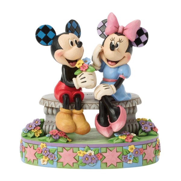 MICKEY Y MINNIE EN EL BANCO DE PRIMAVERA - DISNEY TRADITIONS