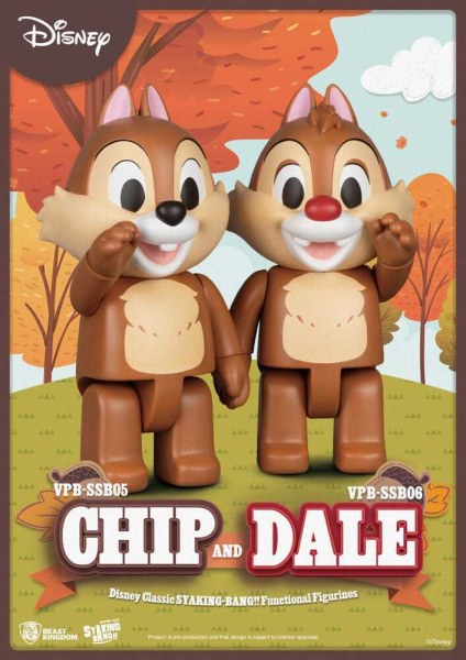 Disney: Figura clásica de PVC Chip 'n' Dale Syaking Bang Chip 33 cm