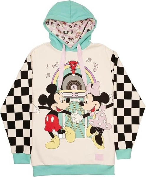 Sudadera unisex con capucha para cena romántica de Mickey y Minnie - DISNEY LOUNGEFLY