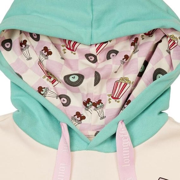 Sudadera unisex con capucha para cena romántica de Mickey y Minnie - DISNEY LOUNGEFLY