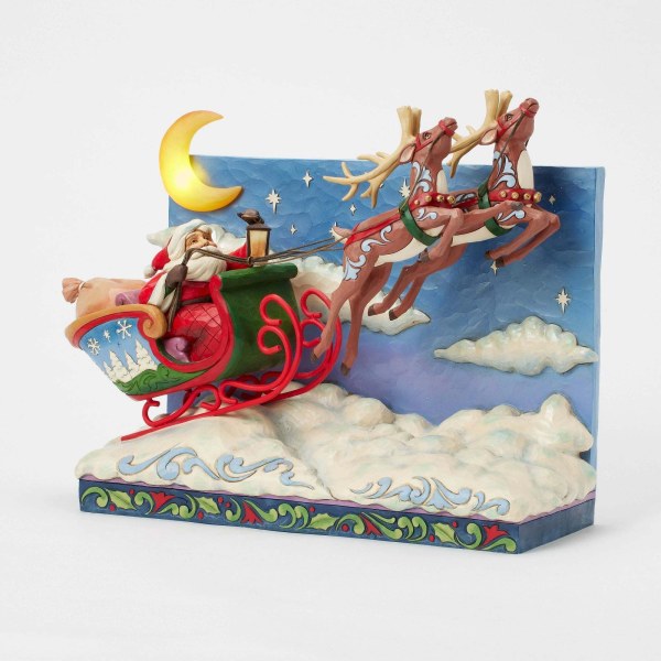 TRINEO DE PAPÁ NOEL CON RENOS MUSICAL LED - HEARTWOOD CREEK