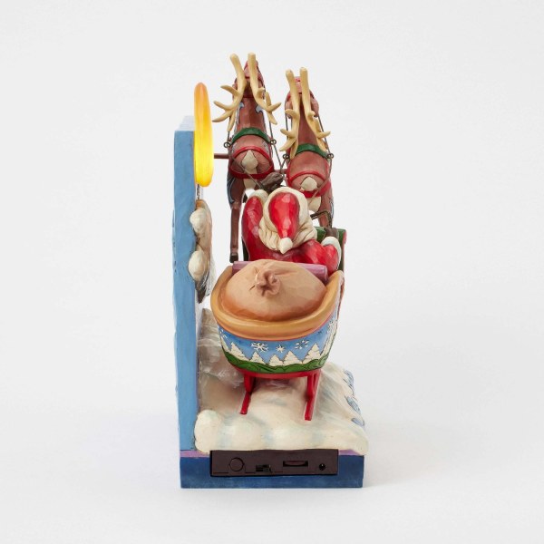 TRINEO DE PAPÁ NOEL CON RENOS MUSICAL LED - HEARTWOOD CREEK