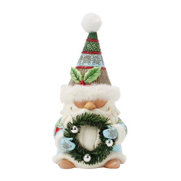 GNOMO CORONA HOLIDAY Y SOMBRERO CON RIBETE DE PIEL - HEARTWOOD CREEK