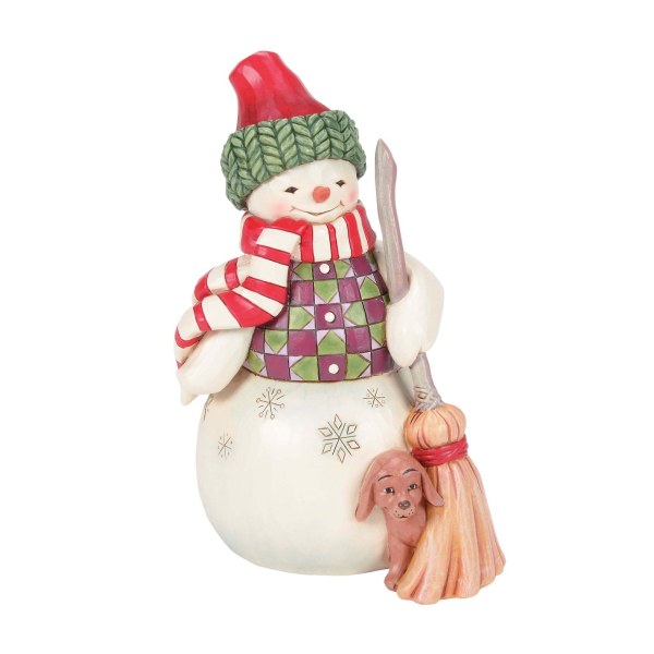 MUÑECO DE NIEVE CON PERRO CURIOSO - HEARTWOOD CREEK