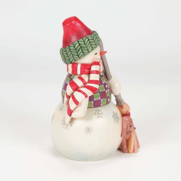 MUÑECO DE NIEVE CON PERRO CURIOSO - HEARTWOOD CREEK