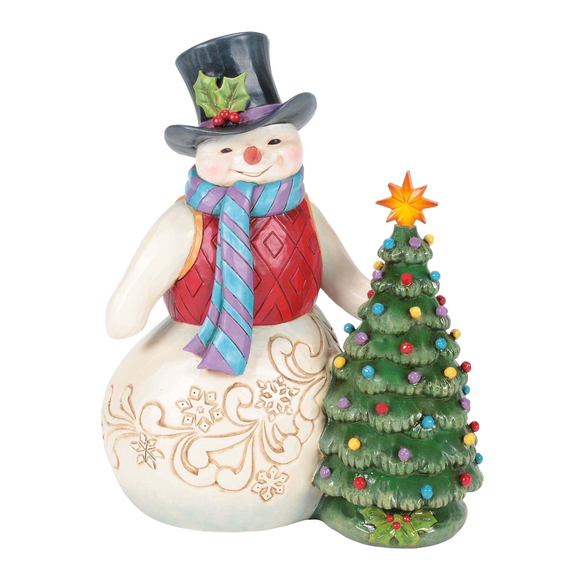 MUÑECO DE NIEVE CON ÁRBOL VINTAGE LED - HEARTWOOD CREEK
