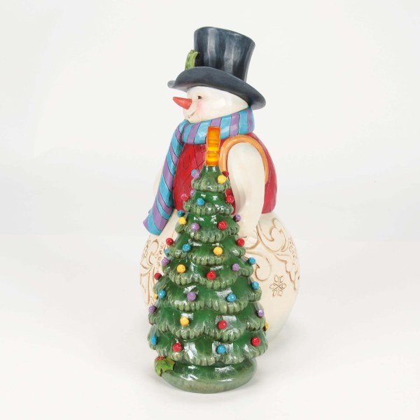 MUÑECO DE NIEVE CON ÁRBOL VINTAGE LED - HEARTWOOD CREEK