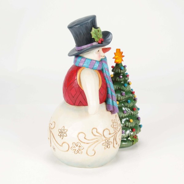 MUÑECO DE NIEVE CON ÁRBOL VINTAGE LED - HEARTWOOD CREEK