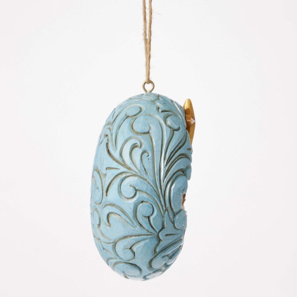 ADORNO DE LA SAGRADA FAMILIA AZUL Y DORADO - HEARTWOOD CREEK