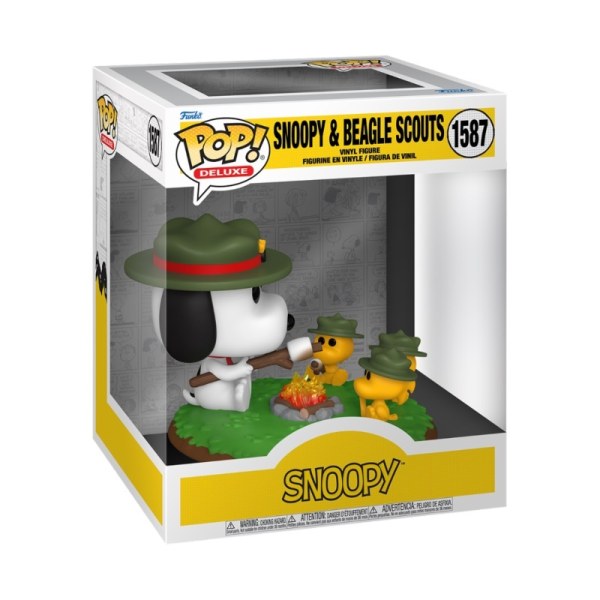 ¡Snoopy Peanuts Pop Deluxe! 1587 Snoopy y Beagle Scouts acampando